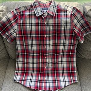 Childrens Place Plaid Boys Button Down XXL 16